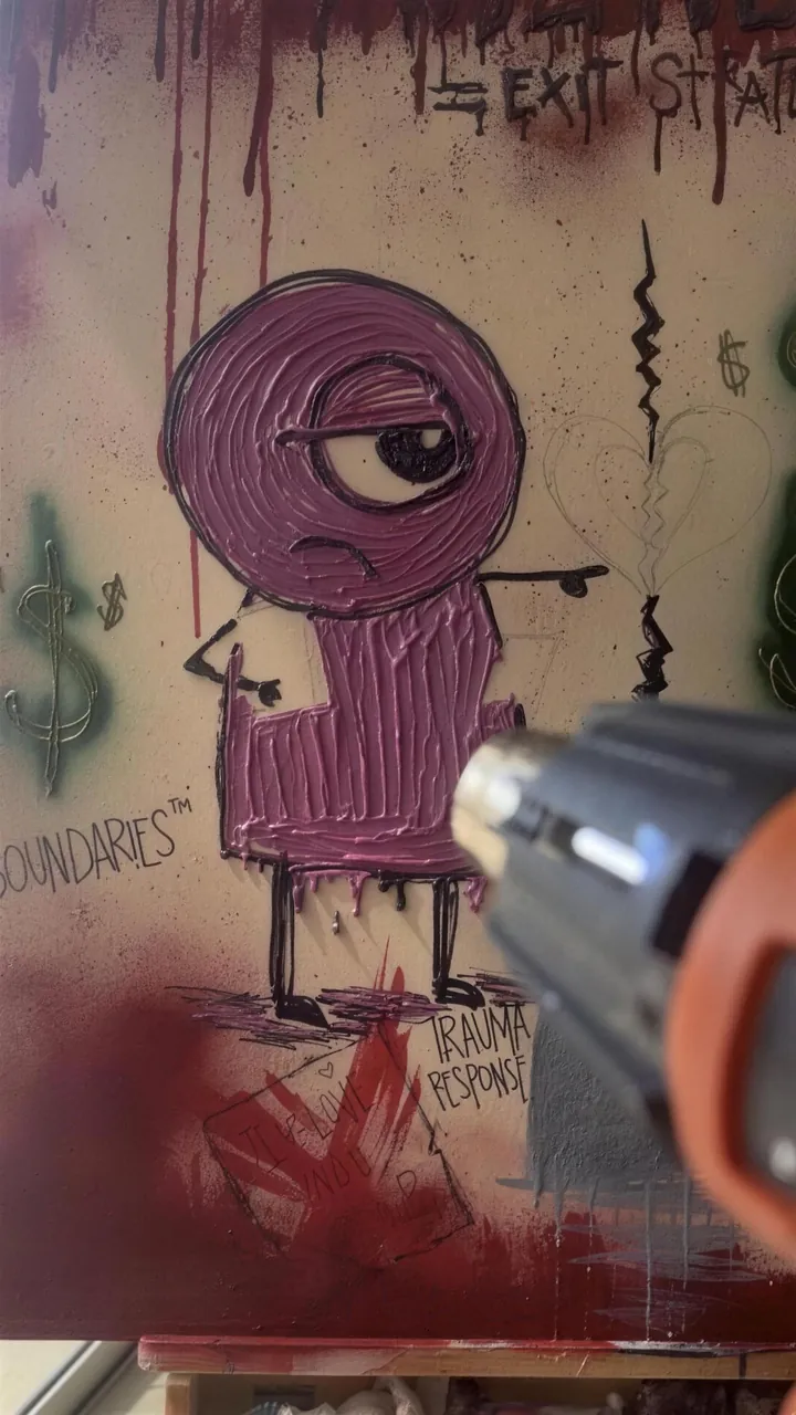 Una pistola de calor seca la pintura del Ojai rosado de «Modern Love».